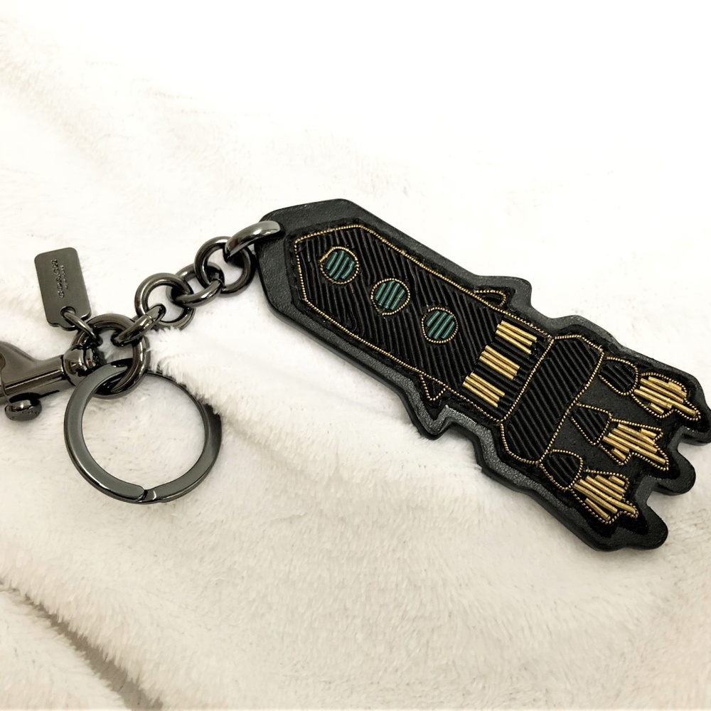 SOLD ~ Coach Embroidered Retro Rocket Charm/Fob/Key ring - Picture 1 of 3
